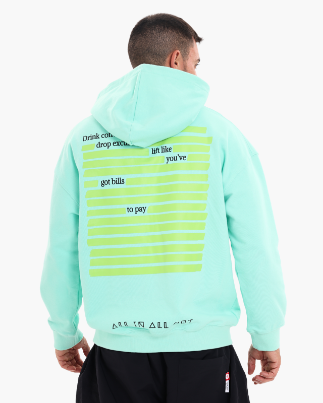 OVERSIZED UNISEX HOODIES - AQUAMARINE