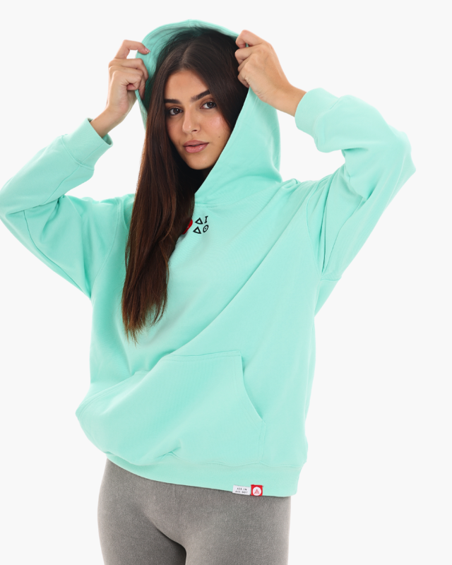 OVERSIZED UNISEX HOODIES - AQUAMARINE