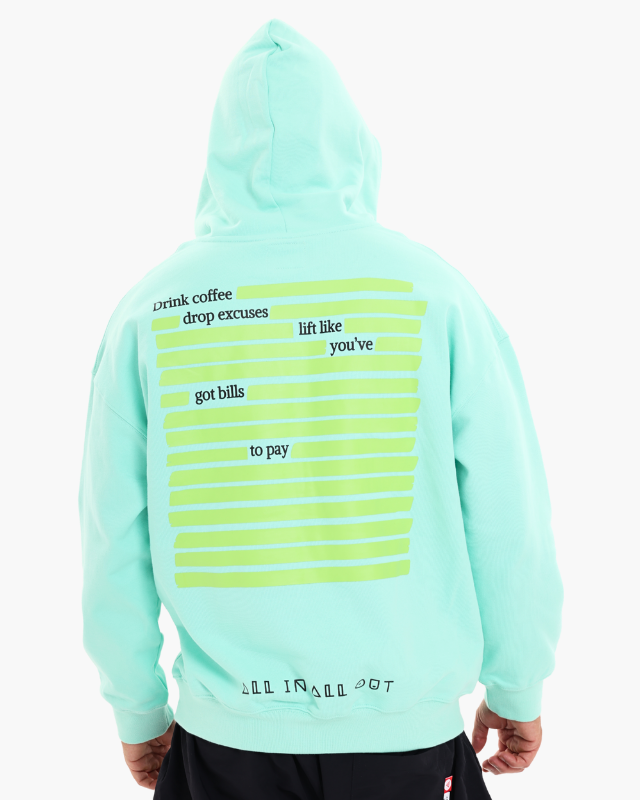 OVERSIZED UNISEX HOODIES - AQUAMARINE