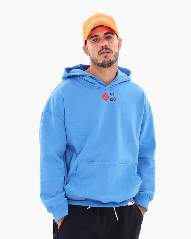 OVERSIZED UNISEX HOODIES - AZURE