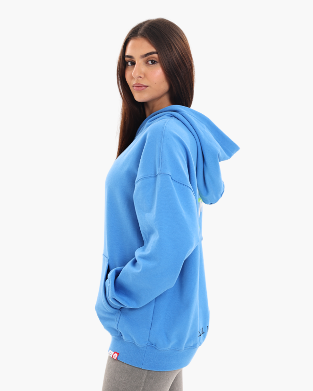 OVERSIZED UNISEX HOODIES - AZURE
