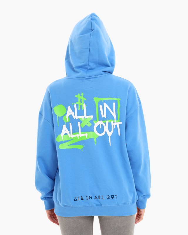 OVERSIZED UNISEX HOODIES - AZURE