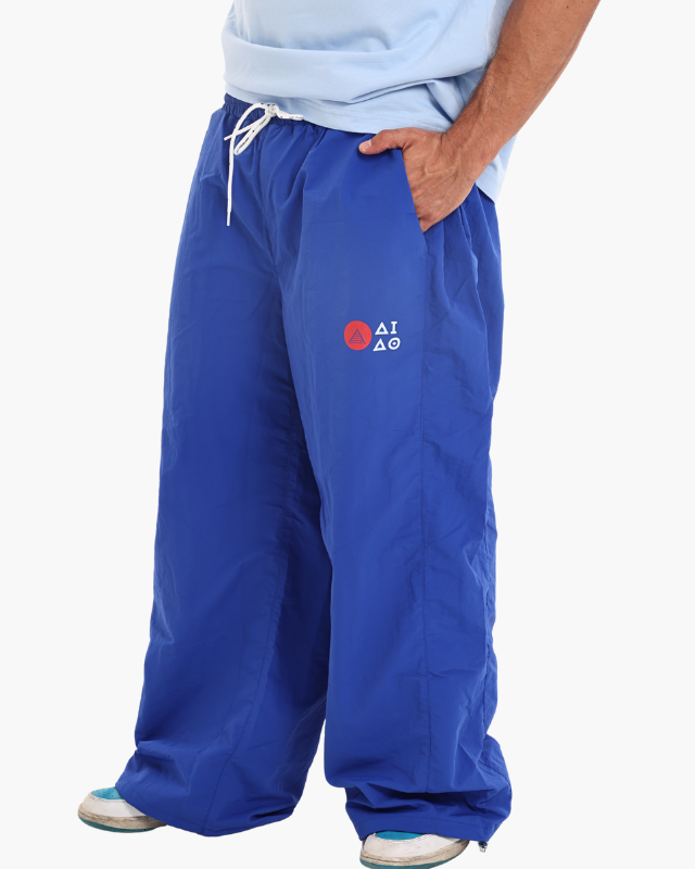 NYLON UNISEX TRACK PANTS - BLUE