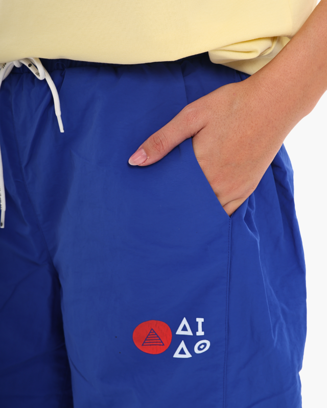NYLON UNISEX TRACK PANTS - BLUE