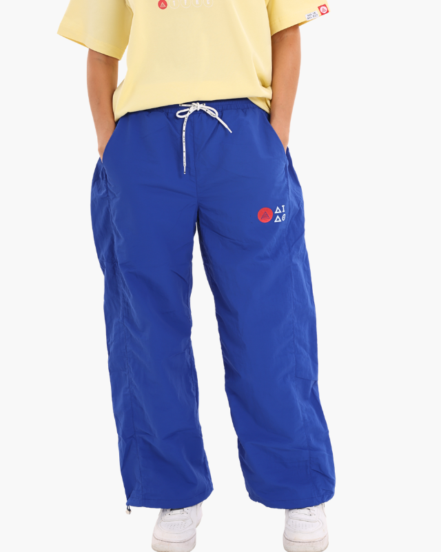 NYLON UNISEX TRACK PANTS - BLUE