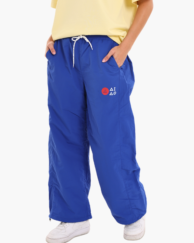 NYLON UNISEX TRACK PANTS - BLUE