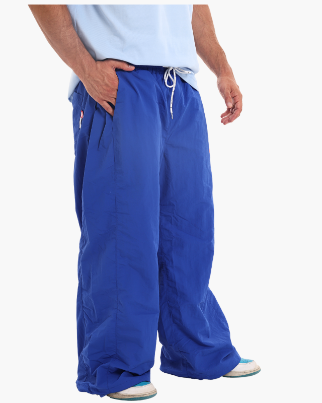 NYLON UNISEX TRACK PANTS - BLUE