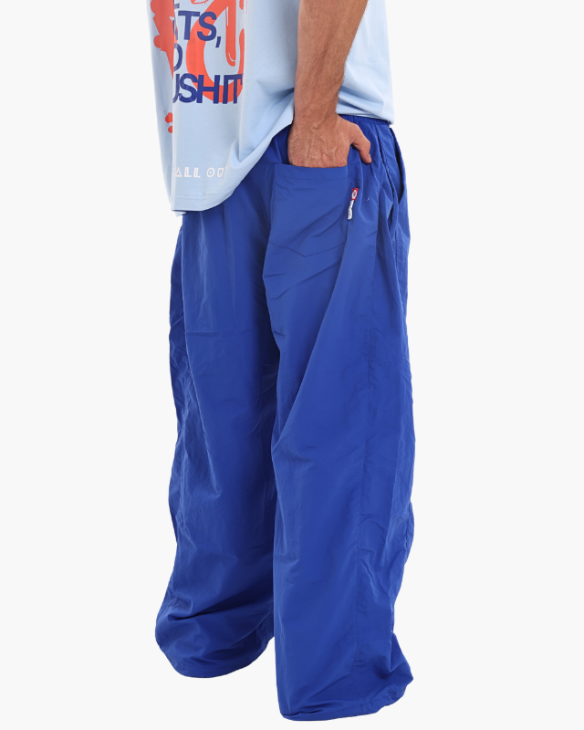 NYLON UNISEX TRACK PANTS - BLUE