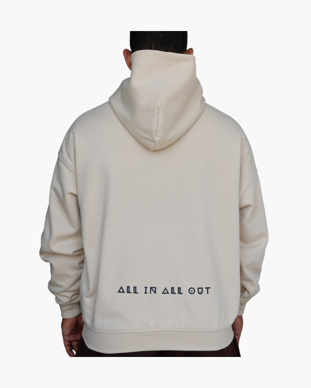 'ALL IN' OVERSIZED UNISEX HOODIES - BEIGE