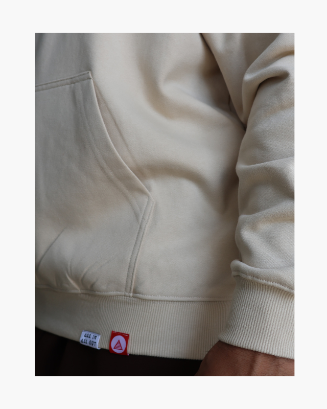 'ALL IN' OVERSIZED UNISEX HOODIES - BEIGE