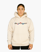 'ALL IN' OVERSIZED UNISEX HOODIES - BEIGE