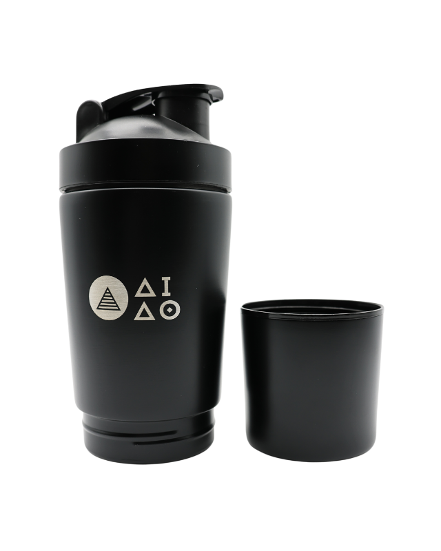 Premium stainless steel, 600ml Shaker Bottle, Black Colour