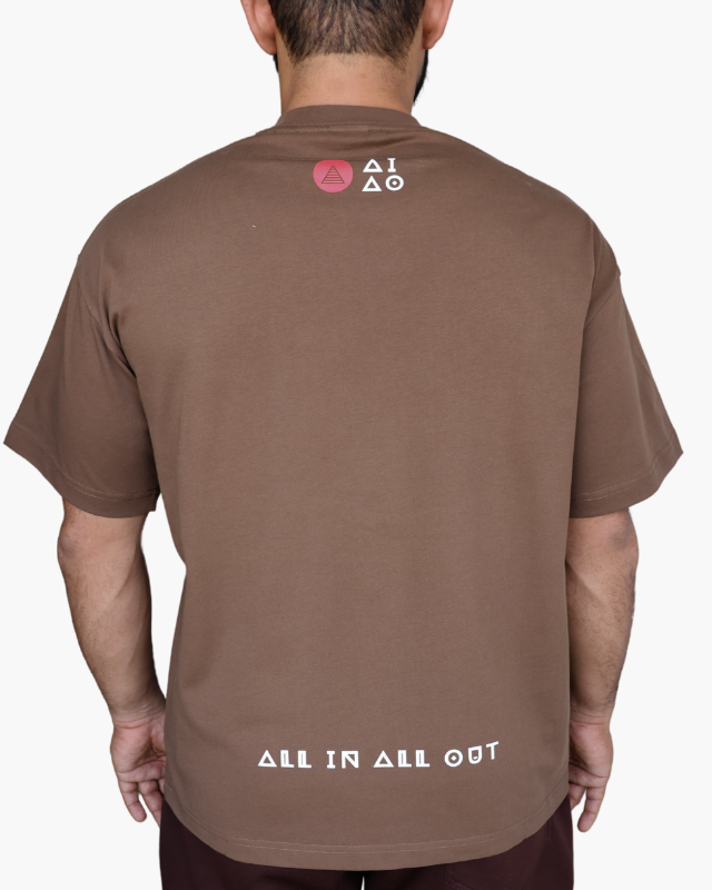 Oversized Navy Brown unisex t-shirt