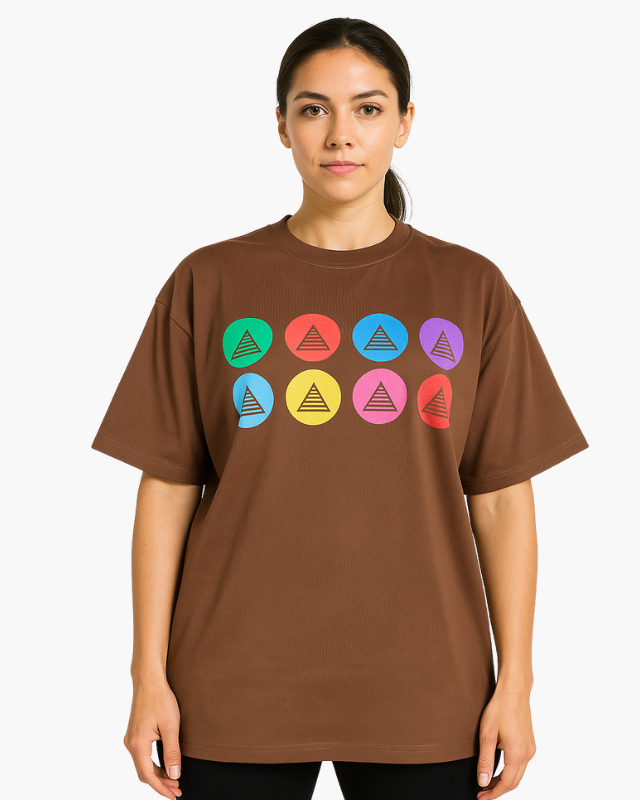 Oversized Navy Brown unisex t-shirt