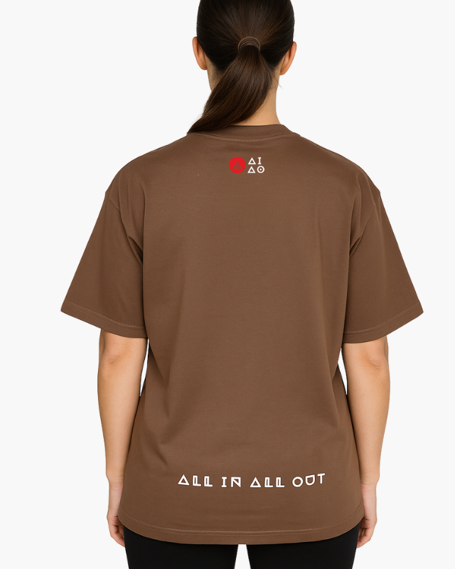Oversized Navy Brown unisex t-shirt