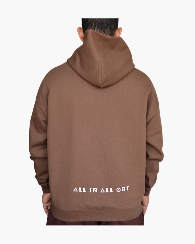 FEARLESS OVERSIZED UNISEX HOODIES - BROWN