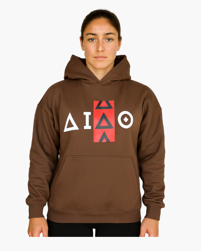 FEARLESS OVERSIZED UNISEX HOODIES - BROWN