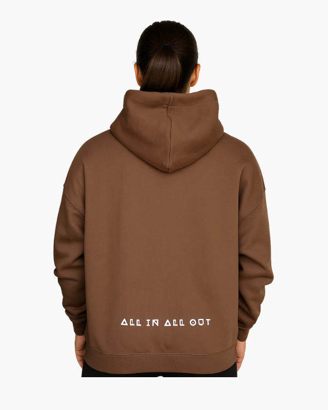 FEARLESS OVERSIZED UNISEX HOODIES - BROWN