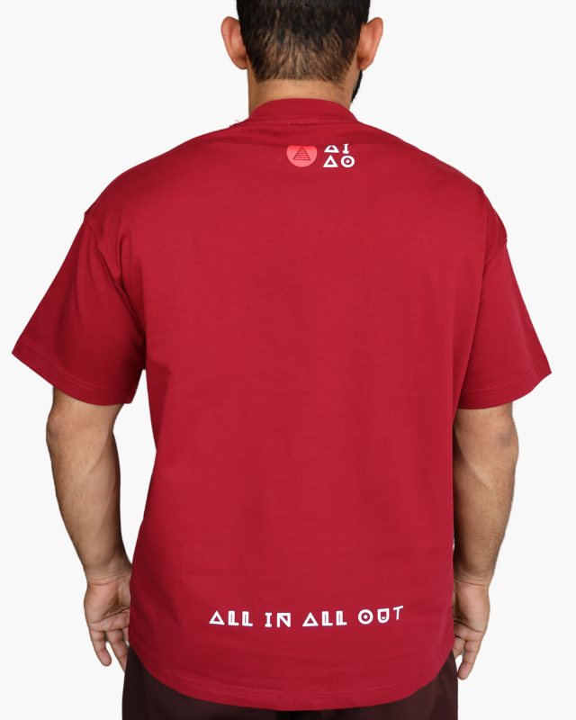 Oversized Navy Burgundy unisex t-shirt