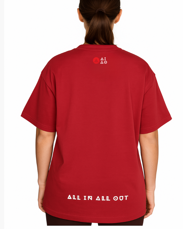 Oversized Navy Burgundy unisex t-shirt