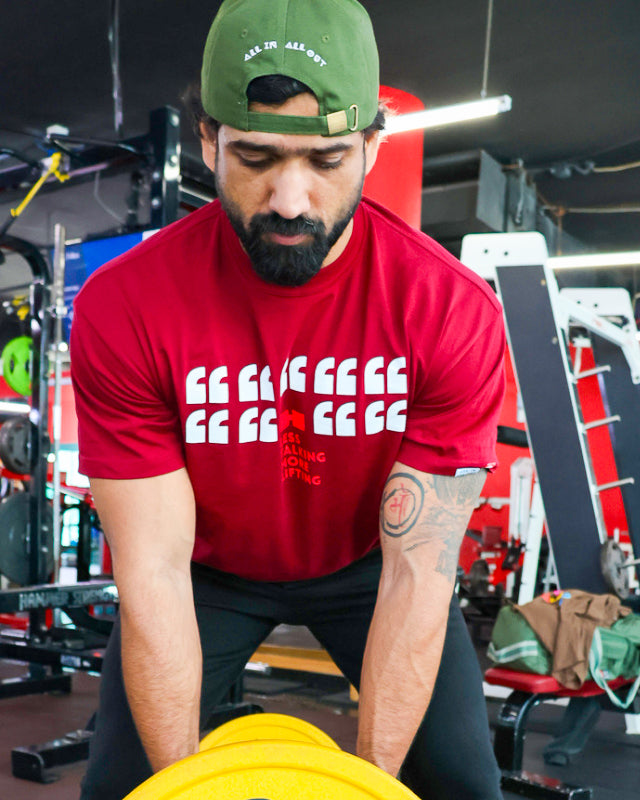 GRIND MODE OVERSIZED UNISEX TEES - BURGUNDY