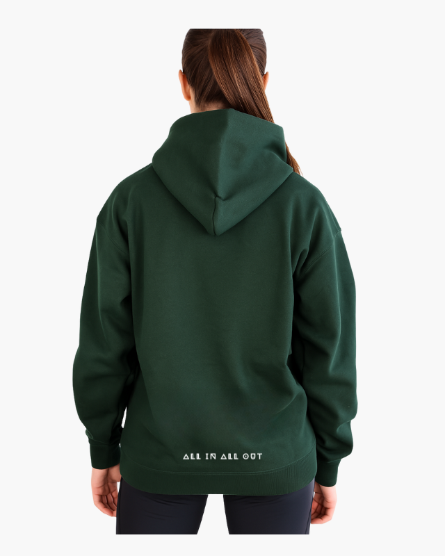 HUSTLE OVERSIZED UNISEX HOODIES - GREEN