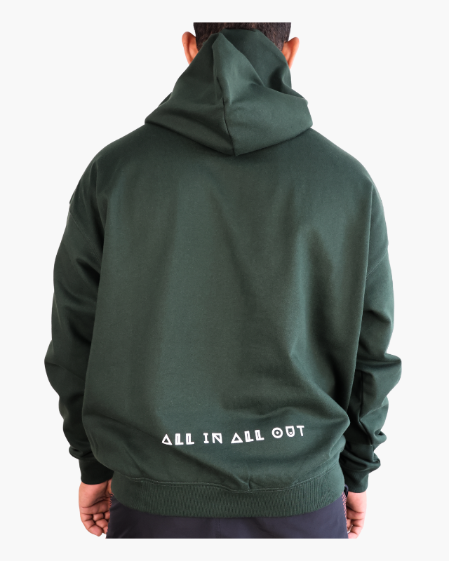HUSTLE OVERSIZED UNISEX HOODIES - GREEN
