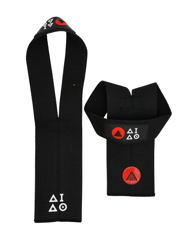 Weightlifting closed Loop Straps Black