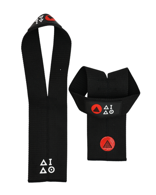Weightlifting closed Loop Straps Black
