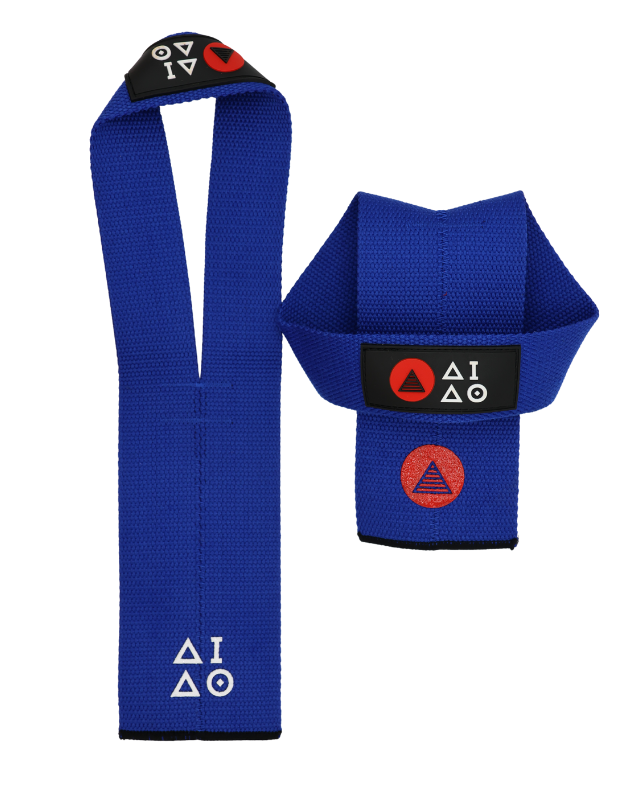 Weightlifting closed Loop Straps Blue
