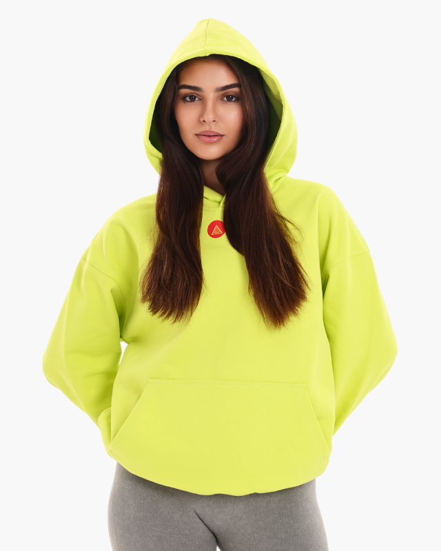 OVERSIZED UNISEX HOODIES - NEON YELLOW