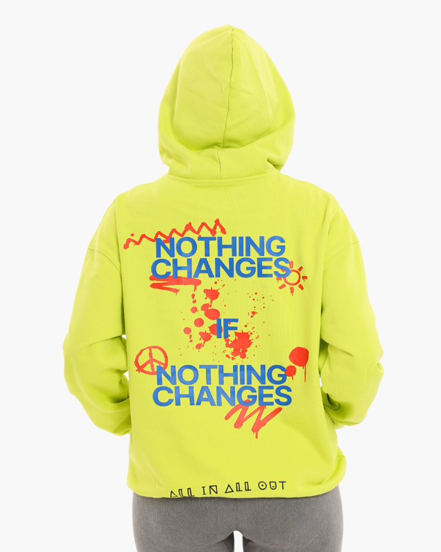OVERSIZED UNISEX HOODIES - NEON YELLOW