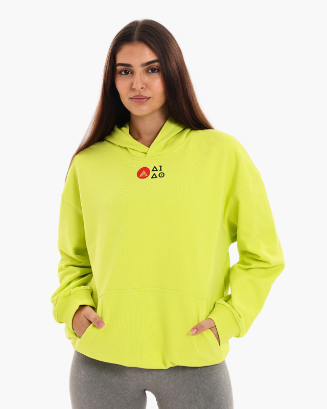 OVERSIZED UNISEX HOODIES - NEON YELLOW