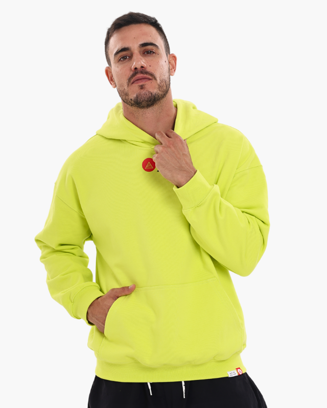 OVERSIZED UNISEX HOODIES - NEON YELLOW