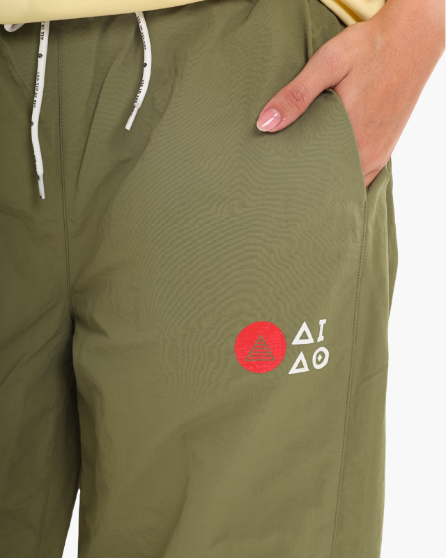 NYLON UNISEX TRACK PANTS OLIVE