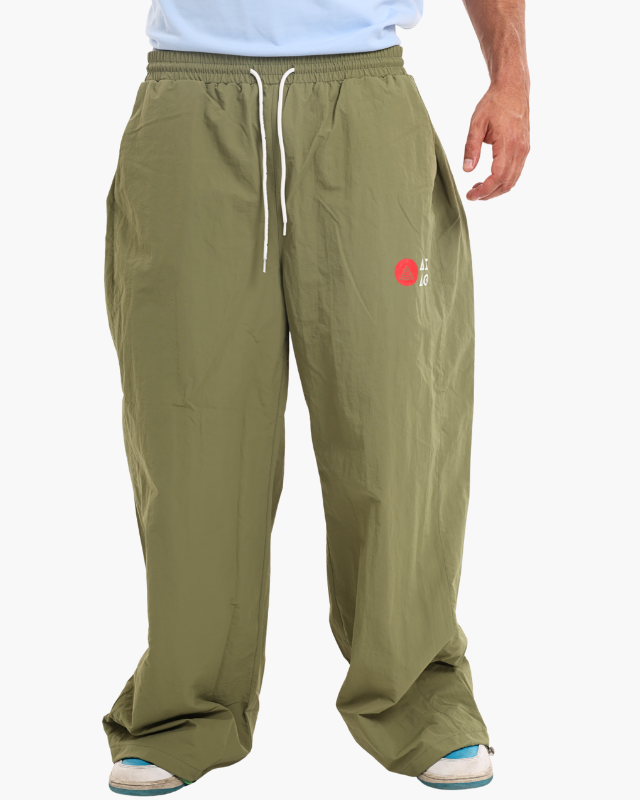 NYLON UNISEX TRACK PANTS OLIVE