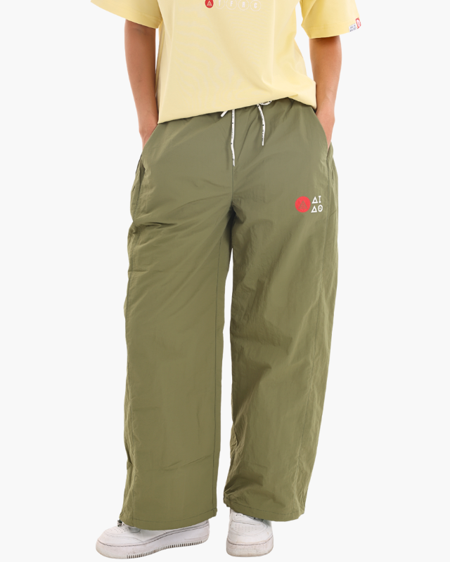 NYLON UNISEX TRACK PANTS OLIVE