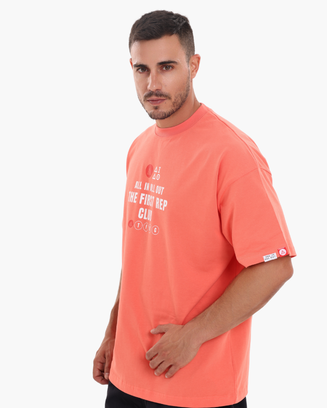 Oversized Unisex Tees Salmon Orange Colour