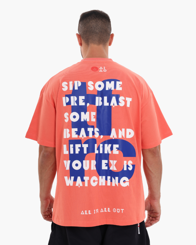 Oversized Unisex Tees Salmon Orange Colour