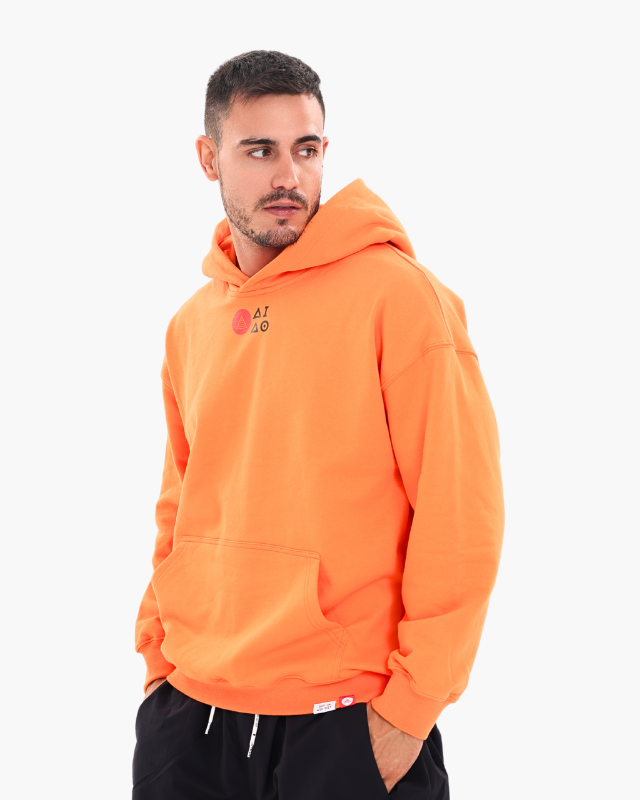 ‘NOW IS NOW’ OVERSIZED UNISEX HOODIES - PUMPKIN ORANGE