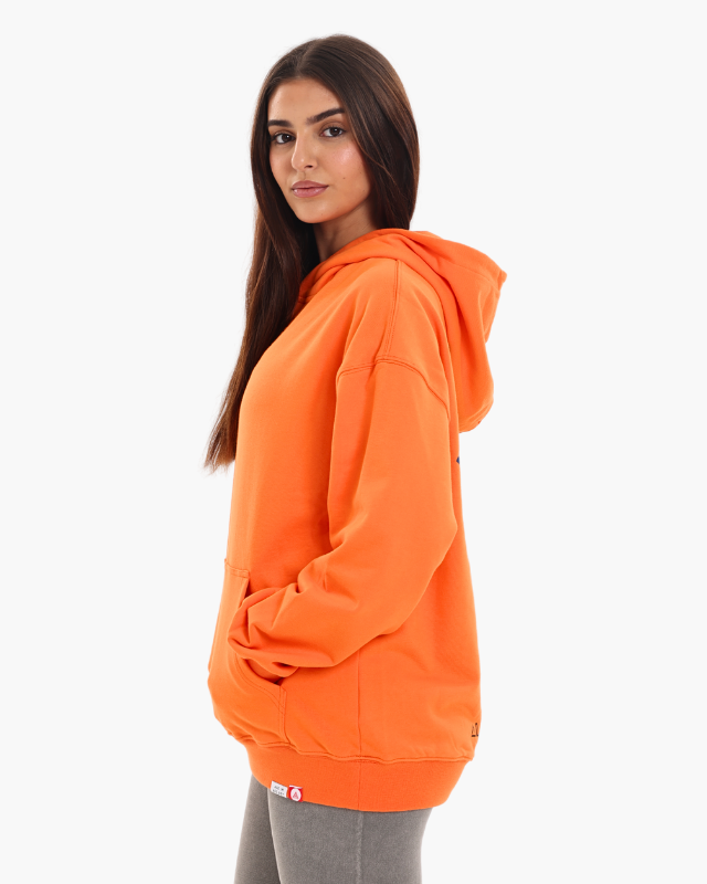‘NOW IS NOW’ OVERSIZED UNISEX HOODIES - PUMPKIN ORANGE