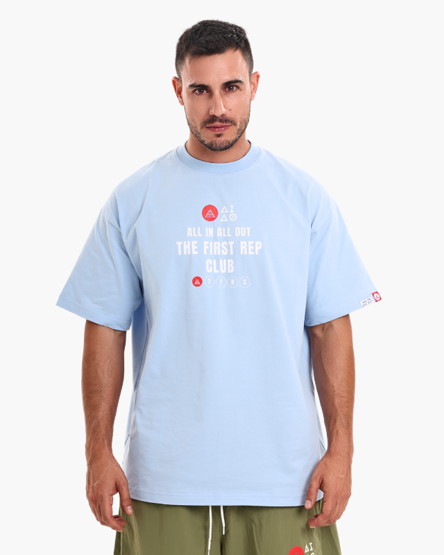 Unisex Oversized Tees Sky Blue Colour