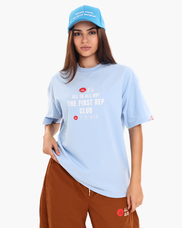 Unisex Oversized Tees Sky Blue Colour