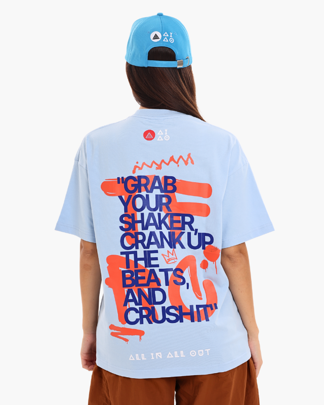 Unisex Oversized Tees Sky Blue Colour