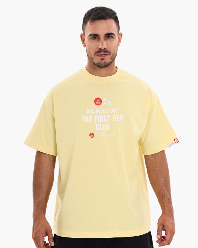 Unisex Oversized Tees Butter Yellow colour