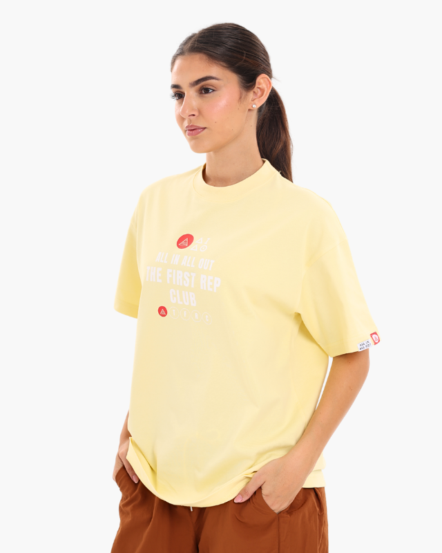 Unisex Oversized Tees Butter Yellow colour