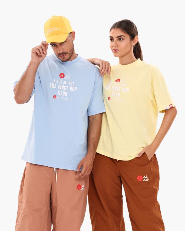 Unisex Oversized Tees Butter Yellow colour