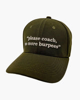 Premium green 6-panel gym caps with bold slogans