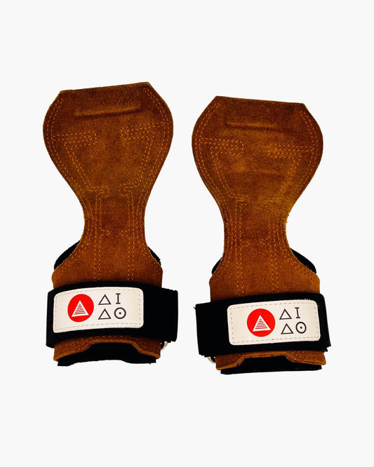 100% leather weightlifting grip