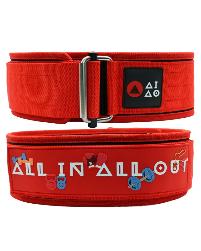Red weightlifting belt